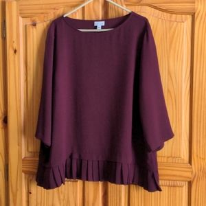 J Jill long sleeve burgundy top.